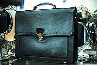 Мужская сумка-портфель "SEHGAL", 43х33см (черная)
