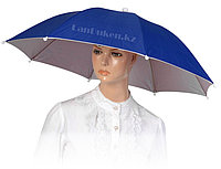 Зонт шляпа на голову (синий)