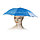 Зонт шляпа на голову (синий), фото 3