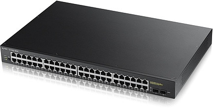 Zyxel GS1900-48HPV2 коммутатор Smart L2 PoE+ rack 19", 48xGE (24xPoE+), 2xSFP, бюджет PoE 170 Вт