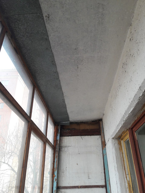 Остекление и обшивка балкона без утепления ул.Петрова 5 12