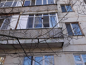Остекление и обшивка балкона без утепления ул.Петрова 5 38