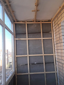 Переостекление и обшивка балкона с утеплением  ул. Майлина 29 11