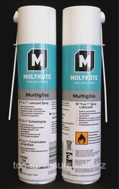MOLYKOTE® Multigliss Spray дисперсия твёрдых смазок для удаления ржавчины, облегчения демонтажа и смазывания. - фото 1 - id-p1671629