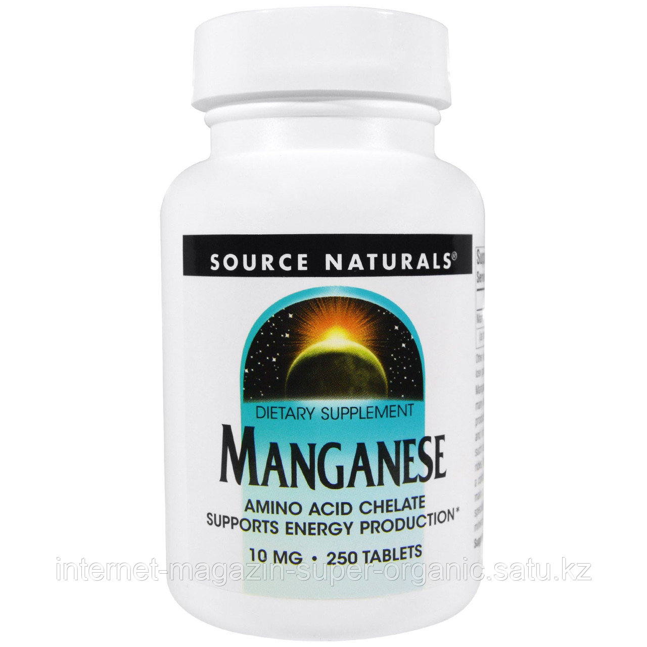 Марганец (Manganese), 10 мг, 250 таблеток, Source Naturals