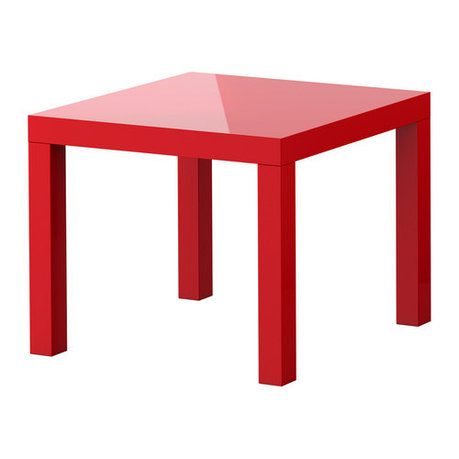 Журнальный столик ЛАКК глянцевый красный ИКЕА, IKEA, фото 2