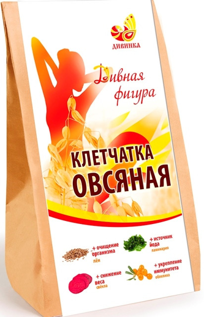 КЛЕТЧАТКА ОВСЯНАЯ Дивная Фигура + очищение, снижение веса, йод, иммунитет 200гр