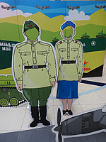 Праздничная фото зона, пресс стена к 9 Мая в "Мега Центр Алматы" 1