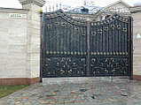 Ворота металлические с ковкой, фото 2
