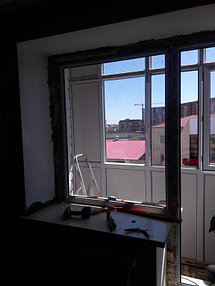 Остекление + обшивка балкона ул. Жумабаева 18 12