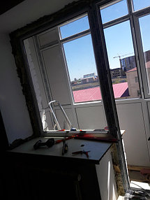 Остекление + обшивка балкона ул. Жумабаева 18 15