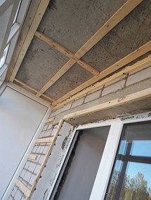 Остекление + обшивка балкона ул. Жумабаева 18 25