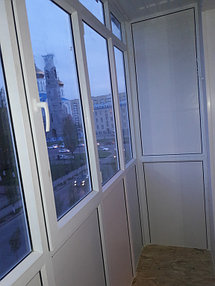 Остекление + обшивка балкона ул. Жумабаева 18 28