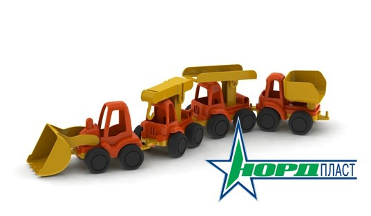 Набор "Нордик": строительная техника (4 шт. в сетке) 221