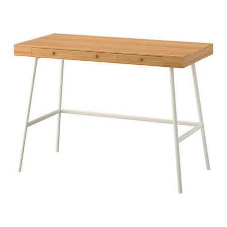 Письменный стол ЛИЛЛОСЕН бамбук 102x49 см ИКЕА, IKEA, фото 2