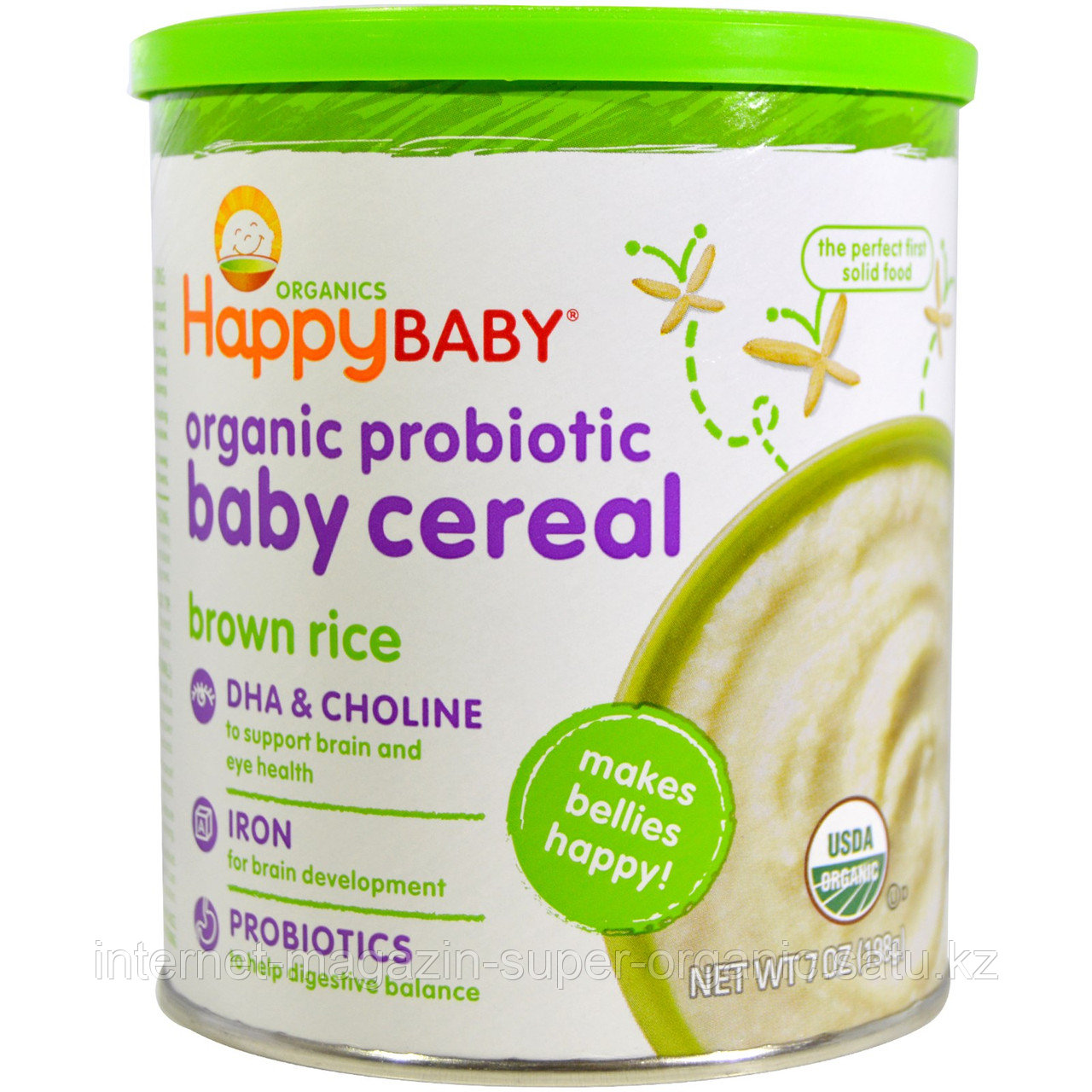 Детская каша пробиотическая из коричневого риса, органическая 198 г, Nurture Inc
