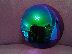 Линза полимерная синяя с зеркальным покрытием