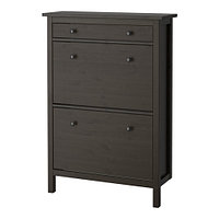 Шкаф для обуви с 2 отделениями ХЕМНЭС черно-коричневый ИКЕА, IKEA 603.884.18 Шкаф для обуви с 2 отделениями ХЕМНЭС черно-коричневый ИКЕА, IKEA
