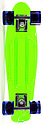 Пластборд (Пенни борд) 22,5" TRANSPARENT (светлозеленая прозрачная дека / синие прозрачные колеса), фото 4