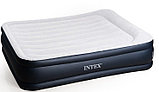 Надувная кровать Intex Pillow Rest (QUEEN), 152Х203Х48СМ, c подголовником и встроенным насосом 67738, фото 2
