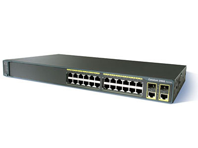 Cisco WS-C2960-24TC-L Коммутатор 24 x FE RJ-45, 2 x combo SFP/GE, LAN Base