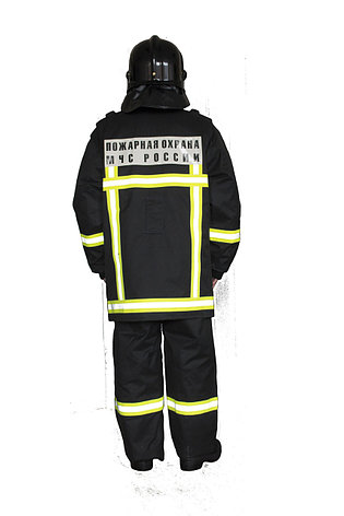 Боевая одежда пожарного БОП-1 «Ткань арт. 77», черный (штаны, куртка), фото 2