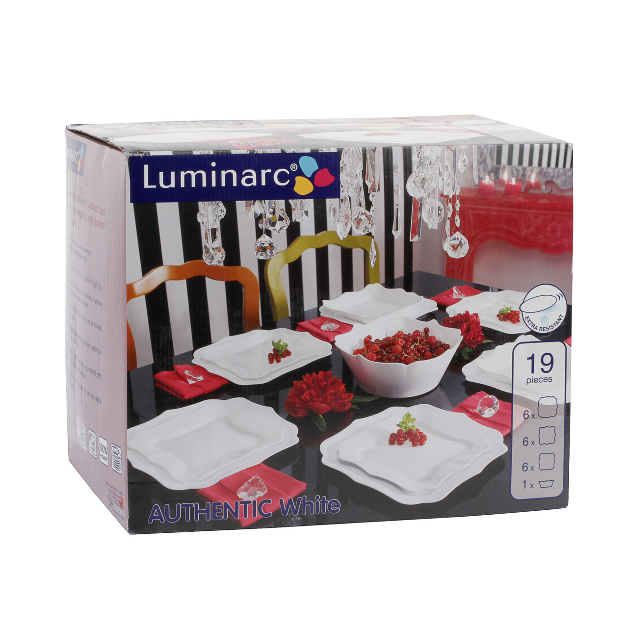Столовый сервиз Luminarc Authentic White 19 предметов (E6197) - фото 3 - id-p31280312