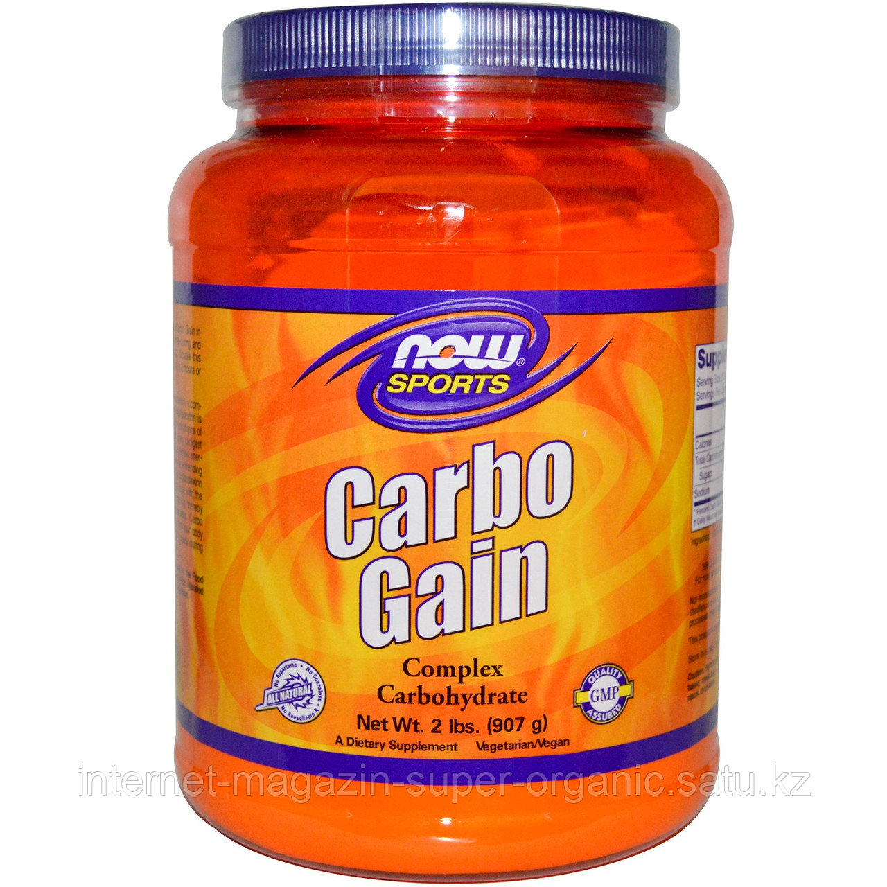 Для занятий спортом, Прирост углеводов (Carbo Gain), в порошке, 2 фунта (907 гр), Now Foods
