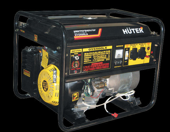 Электрогенератор бензиновый однофазный 2 кВт HUTER DY2500L