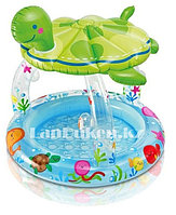 Детский надувной бассейн с навесом "Морская черепашка" (102* 107 см) 57119