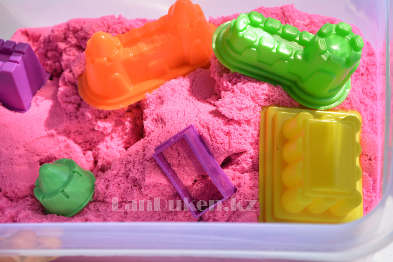 Кинетический песок для детей большой (1 Класс), живой песок (розовый) - фото 2 - id-p28942245