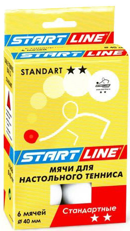 Шарики для настольного тенниса STANDART 2*, 6 мячей в упаковке, белые - фото 2 - id-p31550922