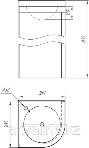 Антивандальная раковина 4НСт из нержавеющей стали - фото 2 - id-p31698569