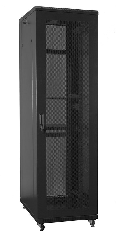 Hyperline TTC-2268-SR-RAL9004 Шкаф напольный 19-дюймовый (19"), 22U, 1166x600x800, передняя и задняя