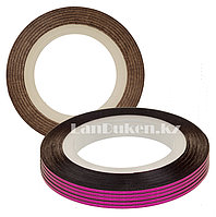 Декоративная самоклеющаяся нить-скотч для дизайна ногтей розовая (лента для ногтей)
