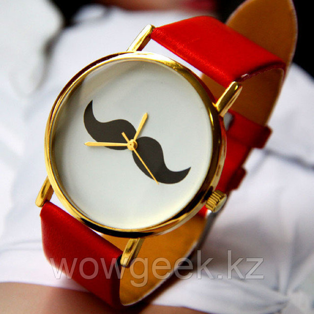 Женские наручные часы "Усы" (Мустаче) Красный, Желтый - фото 3 - id-p1857531