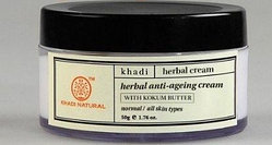 КРЕМ ДЛЯ ЛИЦА АНТИВОЗРАСТНОЙ KHADI HERBAL ANTI-AGEING CREAM, 50gr.