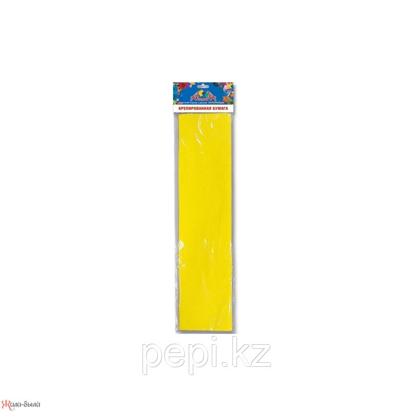 Бумага цветная крепированная (желтая) 50*250 см