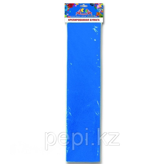 Бумага цветная крепированная (синий) 50*250