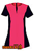 Черно-розовая форменная блузка