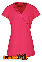 Розовая форменная блузка, топ