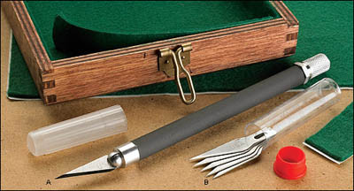 Нож резчицкий Techni Edge, co сменным лезвием - фото 1 - id-p1884563