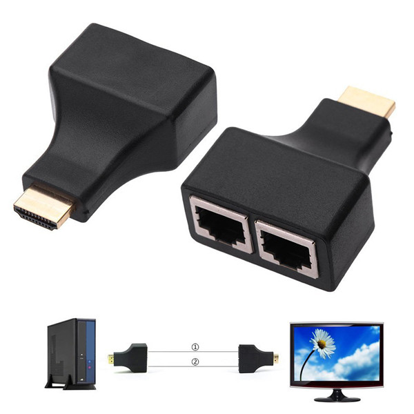 HDMI удлинитель до 30 метров с помощью UTP - витая пара CAT-5/6 EXTENDER