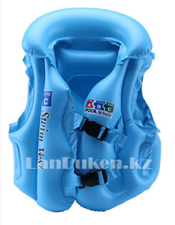 Надувной спасательный жилет для плавания SWIT VEST голубой (Step С)