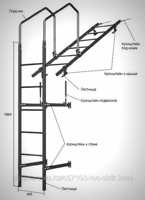Кронштейн подвесной для лестницы