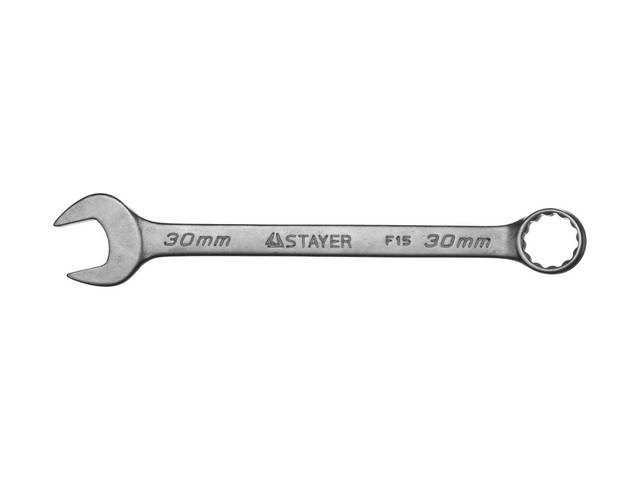 Ключ STAYER "MASTER" гаечный комбинированный, хромированный, 30мм