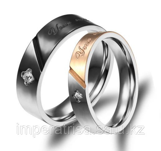 Парные кольца для влюблённых "Half of love", фото 1
