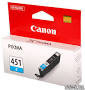Canon 6524B001 Картридж струйный CLI-451C голубой для iP7240/ MG5440/ MG5540/ MG6340 MG6440/MG7140/MX924