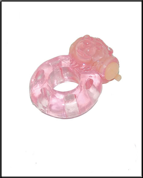 Эрекционное кольцо розовое с вибро