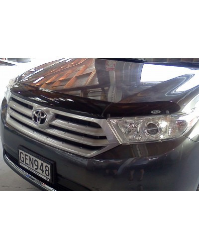 Мухобойка (дефлектор капота) Toyota Highlander 2011-2013 (Carbon) - фото 2 - id-p28785104